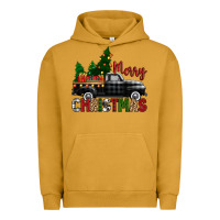 Pigment Peanut Butter merry christmas with black truck Urban Hoodie - Zillion Design Studio