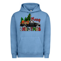 Merry Christmas With Black Truck Urban Hoodie | Teevron