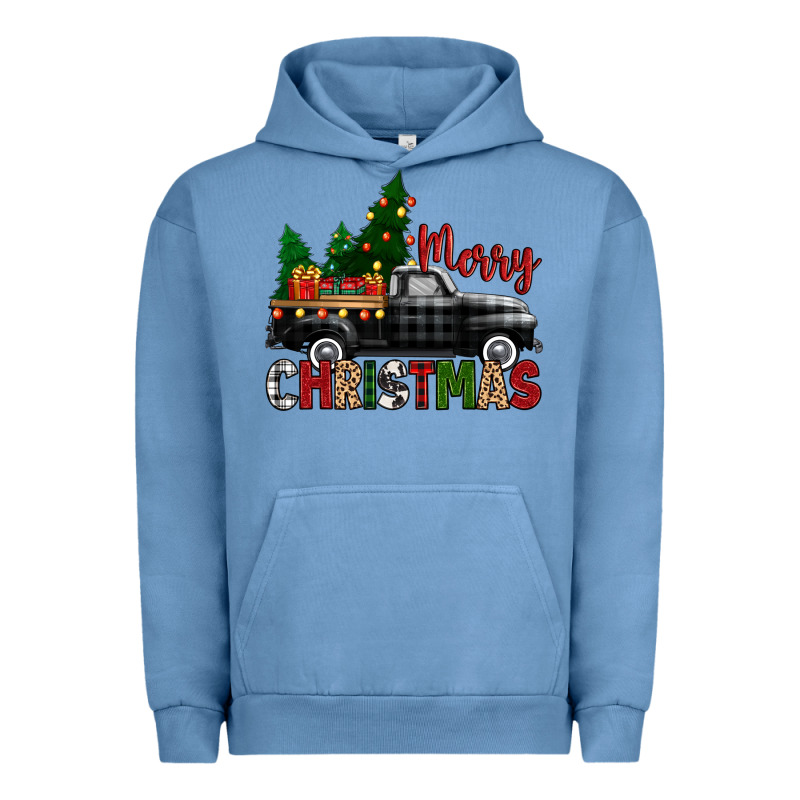 Merry Christmas With Black Truck Urban Hoodie by Zillion Design Studio | Teevron