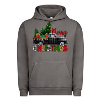 Pigment Tornado merry christmas with black truck Urban Hoodie - Zillion Design Studio