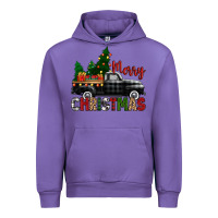 Tulip merry christmas with black truck Urban Hoodie - Zillion Design Studio