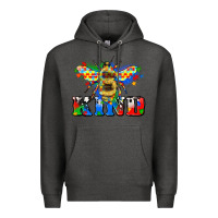 Charcoal Heather bee kind autism Premium Hoodie - Zillion Design Studio