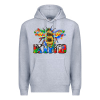 Heather Grey bee kind autism Premium Hoodie - Zillion Design Studio