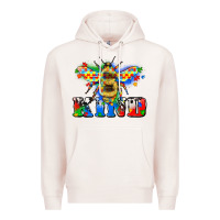 Pale Pink bee kind autism Premium Hoodie - Zillion Design Studio