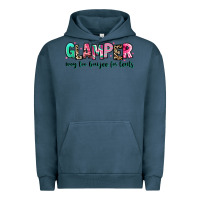 Pigment Midnight Navy glamper way too boujee for tents Urban Hoodie - RanaPortraitStore