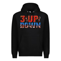 Black 3 up 3 down football Premium Hoodie - texasbilliewilder