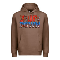 Chestnut 3 up 3 down football Premium Hoodie - texasbilliewilder