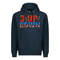 Navy 3 up 3 down football Premium Hoodie - texasbilliewilder