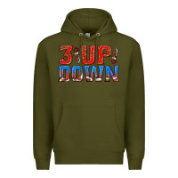 Army Green 3 up 3 down football Premium Hoodie - texasbilliewilder