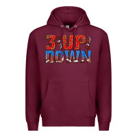 Burgundy 3 up 3 down football Premium Hoodie - texasbilliewilder
