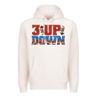 Pale Pink 3 up 3 down football Premium Hoodie - texasbilliewilder