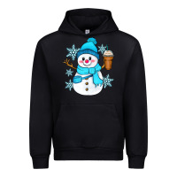 Black cute snowman Urban Hoodie - Zillion Design Studio