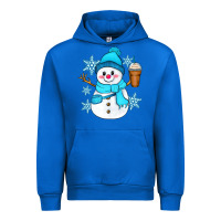 Cobalt cute snowman Urban Hoodie - Zillion Design Studio