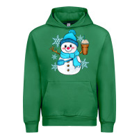 Emerald cute snowman Urban Hoodie - Zillion Design Studio