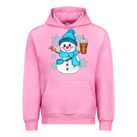Fuchsia Pink cute snowman Urban Hoodie - Zillion Design Studio