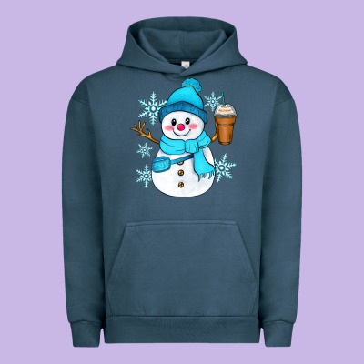 Cute Snowman Urban Hoodie Designed By Zillion Design Studio