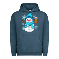 Pigment Midnight Navy cute snowman Urban Hoodie - Zillion Design Studio
