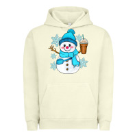 Pigment Pistachio cute snowman Urban Hoodie - Zillion Design Studio