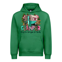 Emerald glamper way too boujee for tents 2 Urban Hoodie - RanaPortraitStore