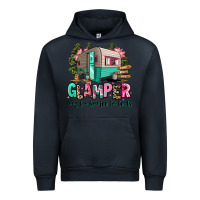 Navy glamper way too boujee for tents 2 Urban Hoodie - RanaPortraitStore