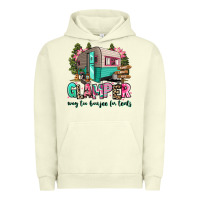 Pigment Pistachio glamper way too boujee for tents 2 Urban Hoodie - RanaPortraitStore