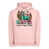 Pigment Salmon glamper way too boujee for tents 2 Urban Hoodie - RanaPortraitStore