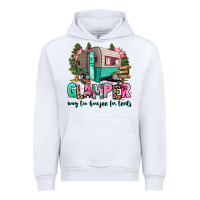 White glamper way too boujee for tents 2 Urban Hoodie - RanaPortraitStore
