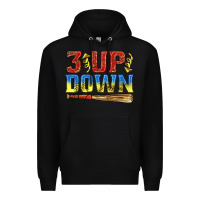Black 3 up 3 down softball Premium Hoodie - texasbilliewilder