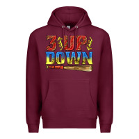 Burgundy 3 up 3 down softball Premium Hoodie - texasbilliewilder