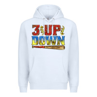 White 3 up 3 down softball Premium Hoodie - texasbilliewilder