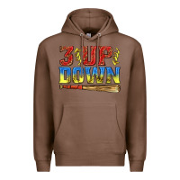 Chestnut 3 up 3 down softball Premium Hoodie - texasbilliewilder