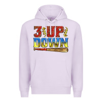Lilac 3 up 3 down softball Premium Hoodie - texasbilliewilder