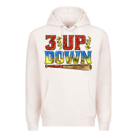 Pale Pink 3 up 3 down softball Premium Hoodie - texasbilliewilder