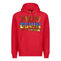 Red 3 up 3 down softball Premium Hoodie - texasbilliewilder