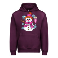Mauve Wine bougie snowman Urban Hoodie - Zillion Design Studio