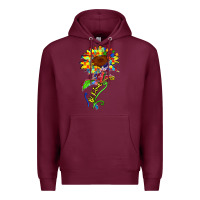 Burgundy be kind autism sunflower Premium Hoodie - Zillion Design Studio