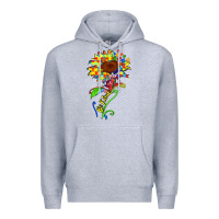 Heather Grey be kind autism sunflower Premium Hoodie - Zillion Design Studio