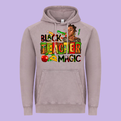 Black Teacher  Magic Vintage Hoodie Designed By Adodesignshop