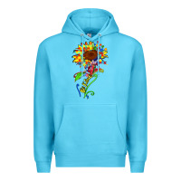 Ocean Blue be kind autism sunflower Premium Hoodie - Zillion Design Studio