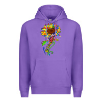 Purple be kind autism sunflower Premium Hoodie - Zillion Design Studio