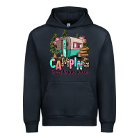 Navy camping is my happy place Urban Hoodie - RanaPortraitStore