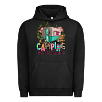 Pigment Black camping is my happy place Urban Hoodie - RanaPortraitStore