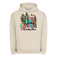 Pigment French Oak camping is my happy place Urban Hoodie - RanaPortraitStore