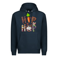 Navy Hip Hop Bunny Premium Hoodie - RanaPortraitStore