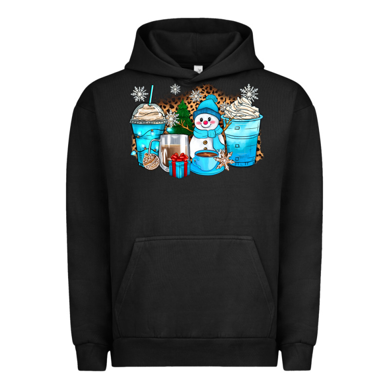Winter Snowman Coffee Cups Urban Hoodie by Zillion Design Studio | Teevron