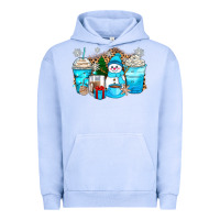 Pigment Grape Ice winter snowman coffee cups Urban Hoodie - Zillion Design Studio