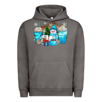 Pigment Tornado winter snowman coffee cups Urban Hoodie - Zillion Design Studio