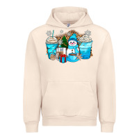 Sandshell winter snowman coffee cups Urban Hoodie - Zillion Design Studio