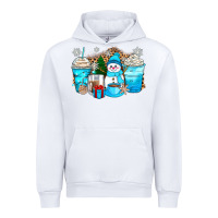 White winter snowman coffee cups Urban Hoodie - Zillion Design Studio