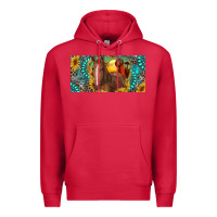 Cardinal horse and desert with sunflowers gemstone Premium Hoodie - RanaPortraitStore